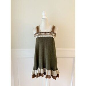 Carolina K Tuckernuck Alpaca Blend Knit Tunic Dress S Made in Peru